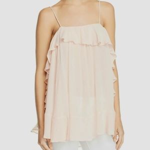 Free People Pink Blush Cascades Ruffles